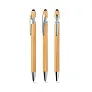 NEIL BAMBOO Bamboo ballpoint with chrome-plated aluminium details