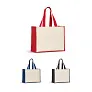HELSINQUE COLOUR Canvas bag (320 g/m²), with bottom and sides in laminated jute (350 g/m²) in colors