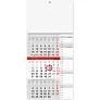  "Business GRAY RED planner" three part calendar