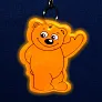 BEARY reflective key ring