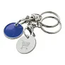 Eurocoin trolley coin keyring