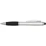 Nash RCS recycled plastic stylus ballpoint pen with coloured barrel and black grip (blue ink)