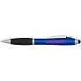 Nash RCS recycled plastic stylus ballpoint pen with coloured barrel and black grip (blue ink)