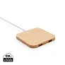  FSC® certified bamboo 5W wireless charger with USB - XD Collection