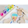 Priya Wooden blocks set for painting, paints and 2 brushes