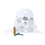  Drawstring bag for colouring, Christmas pattern, crayons