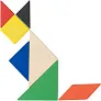  Tangram puzzle, 7 pcs