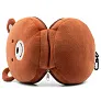 Ren Plush teddy bear, travel pillow, eye mask
