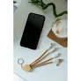 Antez Cork charging cable B'RIGHT, bamboo element, keyring