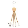 Antez Cork charging cable B'RIGHT, bamboo element, keyring