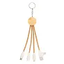 Antez Cork charging cable B'RIGHT, bamboo element, keyring
