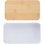  Lunch boxes, 2x400 ml, bamboo lid, cutlery