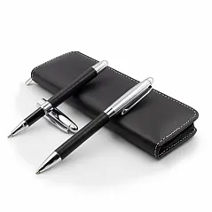 Writing set, ball pen and roller ball pen