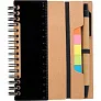 Memo holder, notebook, sticky notes, ball pen