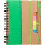  Memo holder, notebook, sticky notes, ball pen