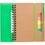  Memo holder, notebook, sticky notes, ball pen