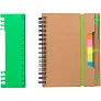  Memo holder, notebook, sticky notes, ball pen