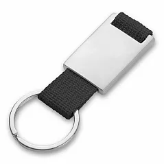 Keyring with metal badge