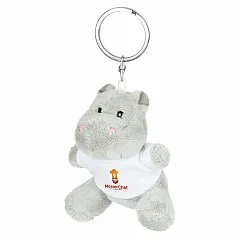 Plush hippo, keyring