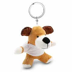 Plush dog, keyring
