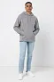  Iqoniq Trivor recycled polyester microfleece hoodie, storm grey - iqoniq