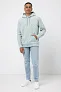  Iqoniq Trivor recycled polyester microfleece hoodie, storm grey - iqoniq