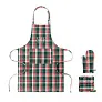 SANTAPRON Chequered cotton kitchen set