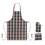 SANTAPRON Chequered cotton kitchen set