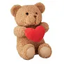 SNUGGLE plišani medvjedić sa srcem, 23 cm
