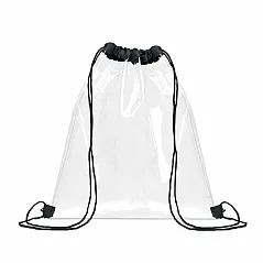 Transparent drawstring bag