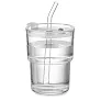 SIP Glass tumbler with straw 400ml