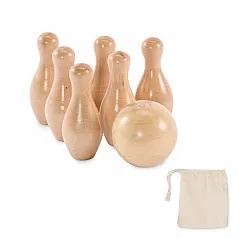 Mini set za kuglanje od borovine
