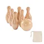 BOLITO Mini pine wood bowling set
