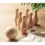 BOLITO Mini pine wood bowling set