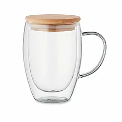 Double wall borosilicate mug