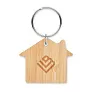 HOUSEBOO House shaped bamboo key ring