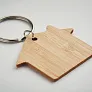 HOUSEBOO House shaped bamboo key ring