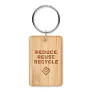 ANGLEBOO Rectangular bamboo key ring