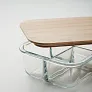 TUNDRA 3 Glass lunch box with bamboo lid