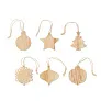 CHRISET Set of wooden Xmas ornaments