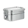 DOUBLE CHAN SS kutija za hranu s 2 pretinca, 1200 ml