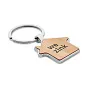 BURNIE House key ring metal bamboo