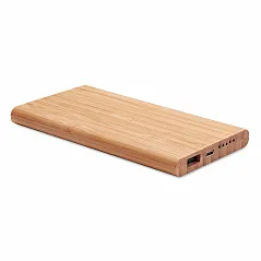 Wireless, power bank in bamboo