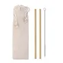 NATURAL STRAW Bamboo Straw w/brush in pouch