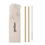 NATURAL STRAW Bamboo Straw w/brush in pouch