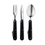3 SERVICE Camping SS cutlery set