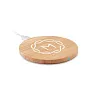 RUNDO Round wireless charger bamboo