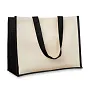 CAMPO DE FIORI Jute and canvas shopping bag