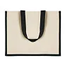 CAMPO DE FIORI Jute and canvas shopping bag
