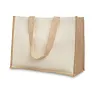 CAMPO DE FIORI Jute and canvas shopping bag